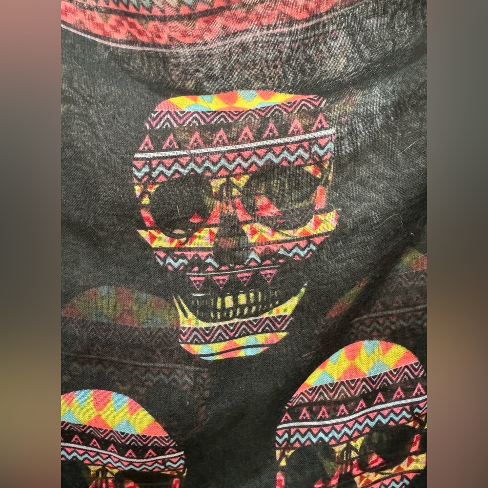 Colorful skull Halloween Infiniti scarf